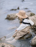 津炳勝兒童登山帽子漁夫帽戶(hù)外親子男女大童速干防水徒步防曬大檐遮陽(yáng)帽 卡其色【防水面料丨防曬速干】 可調節頭圍50-54cm 曬單實(shí)拍圖