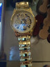 大老板都在戴，瑞士牌全自動(dòng)機(jī)芯表防水夜光日歷手表男士鑲鉆c 金色 鏤空版機(jī)械980全金【男款】 曬單實(shí)拍圖