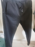 貓人（MiiOW）羊羔絨休閑褲子男秋冬季保暖大碼寬松長(cháng)褲加絨褲男 黑色平口 XL  曬單實(shí)拍圖