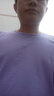 【大牌清倉】爆款同廠(chǎng)直發(fā)長(cháng)袖T恤男春秋季薄款打底衫上衣精梳棉 紫色 L 曬單實(shí)拍圖