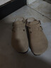 東園物作軟木鞋真皮休閑日系復古厚底增高防滑軟底百搭半包舒適兩用勃肯鞋 卡其色 38 【正碼】 曬單實(shí)拍圖