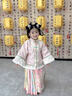 貝優(yōu)可古月家.曉夢(mèng) 漢服女童冬款兒童古裝加絨連衣裙女孩中國風(fēng)古風(fēng)襦裙 粉色套裝 140 曬單實(shí)拍圖
