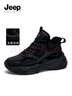 JEEP SPIRIT吉普男鞋加絨老爹鞋保暖運動(dòng)鞋男皮面休閑鞋子男 0310 石墨黑 41 曬單實(shí)拍圖