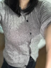 優(yōu)衣庫女裝紐花圓領(lǐng)針織開(kāi)衫/毛衣外套空調衫通勤秋冬新款481477 03 灰色 S 曬單實(shí)拍圖
