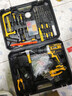 光宸手電鉆充電鉆家用組合工具箱套裝維修套裝電動(dòng)螺絲刀五金工具箱 升級全身包膠12V鋰電122件套 曬單實(shí)拍圖