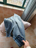 加絨牛仔褲女冬季2025年新款小個(gè)子哈倫褲高腰老爹褲秋冬炸街褲子 藍色 L 曬單實(shí)拍圖