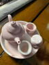光隨我意迷你茶壺兒童小茶具可喝水套裝寶寶過(guò)家家泡茶功夫茶玩具粉色陶瓷 粉色合歡壺茶具組合 曬單實(shí)拍圖