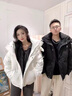 啄木鳥(niǎo)情侶短款羽絨服男女生同款冬季小個(gè)子加厚寬松面包衣服男裝外套潮 BJ8808黑色【男女同款】 M 110-130斤 曬單實(shí)拍圖