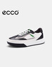愛(ài)步（ECCO）休閑鞋 25厚底板鞋軟底簡(jiǎn)約撞色男鞋 街頭球鞋539804 白色/黑色/鴿子灰53980461195 41 曬單實(shí)拍圖