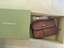 ANDSEEYOU品牌 斜挎包女 新款質(zhì)感通勤單肩包女士真皮復古郵差斜挎包女 板栗色 曬單實(shí)拍圖