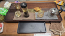 石福記實(shí)木茶盤(pán)家用辦公大號實(shí)木茶臺天然整塊烏檀木中式功夫原木茶托 80*40*5（cm）烏檀木（儲水款） 曬單實(shí)拍圖