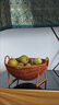 泰禧閣仿藤手工家用創(chuàng  )意零食水果籃收納搖籃客廳果盤(pán)點(diǎn)心面包托盤(pán)編織 仿藤家用水果籃收納搖籃 曬單實(shí)拍圖