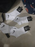 DOTSWOOSH耐克（NIKE）襪子中筒秋季薄款黑白簡(jiǎn)約男女運動(dòng)襪純棉短襪 NK盒裝(白色) 5雙 短筒襪(均碼) 曬單實(shí)拍圖