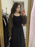 唐菓蜜新款連衣裙女2025春秋女裝韓版時(shí)尚百搭法式氣質(zhì)甜美風(fēng)顯瘦套裝裙 開(kāi)衫+吊帶裙 M 曬單實(shí)拍圖