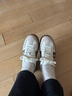 百麗（Belle）跑道板栗德訓鞋女2026春新商場(chǎng)同款厚底百搭休閑板鞋E9Z1DAM6 米色 36 曬單實(shí)拍圖
