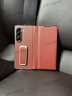 智父三星z fold6手機殼新款zfold6心系天下折疊屏保護套超薄全包防摔Galaxy高級電鍍真皮腕帶支架外殼 【瑞紅色】頭層牛皮*磁吸腕帶*旋轉支架 曬單實(shí)拍圖