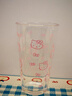 三麗鷗kt貓粉色牛奶凱蒂貓印花玻璃水杯可愛(ài)少女心果汁牛奶喝水杯 粉色kt貓 450ml 曬單實(shí)拍圖