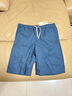 無(wú)印良品（MUJI）男式 水洗 平紋 短褲 純棉全棉 褲子 休閑褲 AED10A3S 煙熏藍色 L 曬單實(shí)拍圖