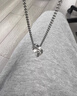 優(yōu)質(zhì)999純銀降魔杵項鏈男設計感雙環(huán)吊墜鎖骨鏈毛衣鏈生日禮物 999銀雙圈項鏈60+5cm/證書(shū) 曬單實(shí)拍圖