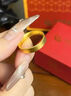 中國黃金（CHINA GOLD）黃金古法素圈戒指女款足金百搭指環(huán)手飾情人節生日禮物送女友老婆 古法素圈戒指  圈號12  約4.2g 曬單實(shí)拍圖