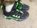 特步（XTEP）兒童童鞋戰眸男女童革網(wǎng)拼接透氣籃球鞋 黑/熒光電綠 37  曬單實(shí)拍圖