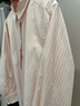 優(yōu)衣庫女裝全棉條紋襯衫/長(cháng)袖襯衣薄外套25秋冬新款479079 10 水粉色 M /160/84A 曬單實(shí)拍圖