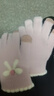 冬季女士手套可觸屏加絨加厚保暖毛線(xiàn)學(xué)生騎行可愛(ài)少女韓版蝴蝶結 蝴蝶結粉色 曬單實(shí)拍圖