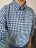 優(yōu)衣庫男女裝優(yōu)質(zhì)長(cháng)絨棉格子襯衫長(cháng)袖休閑襯衣純棉483136 476016 483136/64湖藍色 S 曬單實(shí)拍圖