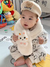 諄梧兒童圍巾秋冬季圍脖套脖男女童寶寶嬰幼兒加厚保暖卡通毛絨圍巾 白色蘿卜兔 75-80cm 曬單實(shí)拍圖