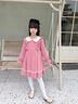 安妮優(yōu)兒（Anneyol）女童秋冬款連衣裙2025新款秋冬季小女孩公主裙秋裝兒童長(cháng)袖裙子 粉色加絨 130 曬單實(shí)拍圖