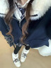 億梵莎棉服女2025冬季藏青色連帽毛領(lǐng)羽棉襖絨服女加厚超好看學(xué)院風(fēng)外套 藏青色 均碼 （可聯(lián)系客服備注碼數） 曬單實(shí)拍圖
