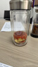 富光玻璃杯雙層 帶茶隔高硼硅玻璃水杯 茶水分離車(chē)載泡茶杯子男400ml 曬單實(shí)拍圖
