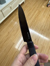 張小泉本臻家用不銹鋼鍍鈦戶(hù)外便攜帶鞘削皮刀水果刀 (科技黑）D100571 曬單實(shí)拍圖