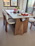 AUGUSTE奧古斯特餐桌巖板長(cháng)方形家用簡(jiǎn)約2025新款意式輕奢侘寂風(fēng)實(shí)木餐桌 1.6米+4椅(飛鴉全托底板餐桌) 曬單實(shí)拍圖