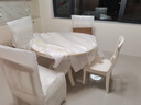 一具一家法式奶油風(fēng)全實(shí)木圓餐桌白色圓形1.2米家用吃飯桌子原木餐廳桌椅 1.2米圓餐桌+硬板餐椅 一桌四椅 曬單實(shí)拍圖