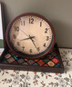 山頭林村實(shí)木奶油風(fēng)座鐘客廳中古風(fēng)桌面擺件時(shí)鐘擺臺式鐘表擺放電視柜 胡桃擺球【奶油面】大黑字黑針 12英寸 (電波機芯) 曬單實(shí)拍圖