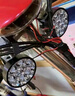 叢象電動(dòng)車(chē)led強光燈摩托車(chē)改裝射燈9v-85v代駕車(chē)燈超遠超亮前大燈 透鏡12燈黑色款+管夾+螺絲 曬單實(shí)拍圖