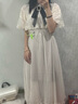 ROJITA蝴蝶結雙側腰帶長(cháng)款斗篷式連衣裙1423985(原1233424)預售 米白 曬單實(shí)拍圖