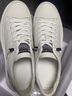 AIZUNSHI男鞋春季一腳蹬運動(dòng)休閑板鞋商務(wù)正裝男士皮鞋黑色真皮上班工作鞋 X167白色 42 (260mm) 曬單實(shí)拍圖