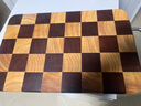 炊大皇家用切菜板砧板烏檀木橡膠木主廚棋盤(pán)格菜板小號34*22*2.5cm 曬單實(shí)拍圖