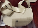 ELLE ACTIVE慵懶風(fēng)大容量斜挎包休閑通勤百搭單肩包時(shí)尚質(zhì)感輕便餃子包 米白 曬單實(shí)拍圖