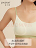 金三塔內衣女雙面真絲文胸帶胸墊背心式文胸NZFCC401 白玉蘭色0608 M 曬單實(shí)拍圖