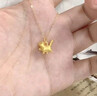 中國珠寶黃金項鏈女款新款立體可愛(ài)足金貓咪吊墜生日情人節禮物送女友老婆 可愛(ài)貓咪足金吊墜【贈銀鏈】 約0.3g 曬單實(shí)拍圖