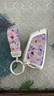 德萊美適用于寶馬5系鑰匙套3系x5女530扣x2車(chē)x1 i3 x3刀鋒325li三系x6殼 寶馬B款智能4鍵繁花紫色全套 曬單實(shí)拍圖