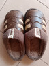 大嘴猴（paul frank）棉拖鞋女冬季保暖防濺水仿皮面男士情侶款厚底半包跟棉鞋家居拖鞋 復古棕 44-45 曬單實(shí)拍圖