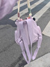 星昔ins抽繩迷你雙肩包書(shū)包女百搭輕便旅行背包小型通勤登山包手拎包 紫色單包 曬單實(shí)拍圖