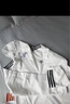 adidas經(jīng)典三條紋運動(dòng)連帽夾克外套男女春季阿迪達斯三葉草 亮白   S 曬單實(shí)拍圖