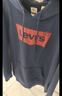 Levi's【特價(jià)來(lái)襲】李維斯情侶同款經(jīng)典寬松休閑logo套頭連帽衛衣 藏藍色 19622-0007 S 曬單實(shí)拍圖