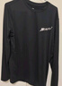 必邁新款輕薄透氣云感速干長(cháng)袖T恤柔軟舒適吸濕排汗抑菌彈力運動(dòng)上衣 騎士黑【男】 XL 曬單實(shí)拍圖