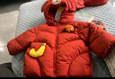巴拉巴拉童裝兒童羽絨服女童男童年嬰兒寶寶冬季保暖外套厚萌趣可愛(ài)潮 紅色小猴61003-灰鴨絨 90 （充絨量68g 適合1-2歲） 曬單實(shí)拍圖